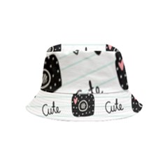 Cute Cameras Doodles Hand Drawn Bucket Hat (kids) by Sapixe