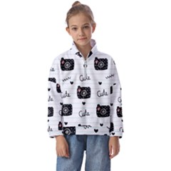 Cute Cameras Doodles Hand Drawn Kids  Half Zip Hoodie by Sapixe