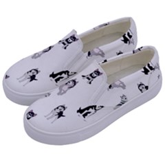 Husky Dogs Kids  Canvas Slip Ons by SychEva