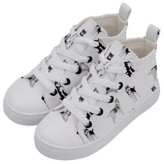 Husky Dogs Kids  Mid-top Canvas Sneakers by SychEva