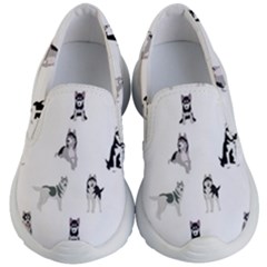 Husky Dogs Kids Lightweight Slip Ons by SychEva