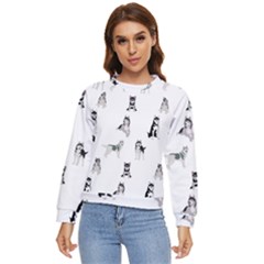 Husky Dogs Women s Long Sleeve Raglan Tee