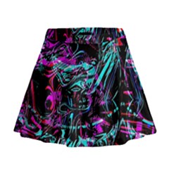 Reptilian Scream Mini Flare Skirt by MRNStudios