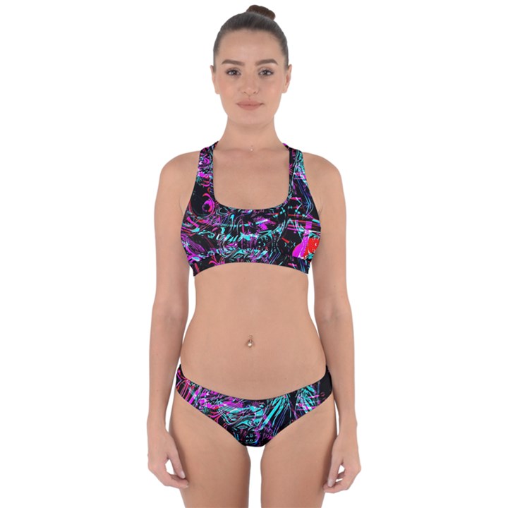 Reptilian Scream Cross Back Hipster Bikini Set