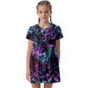 Reptilian Scream Kids  Asymmetric Collar Dress View1