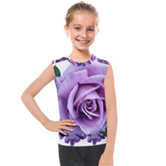 Roses-violets-flowers-arrangement Kids  Mesh Tank Top by Pakrebo