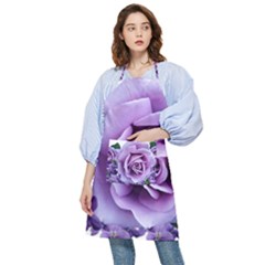 Roses-violets-flowers-arrangement Pocket Apron