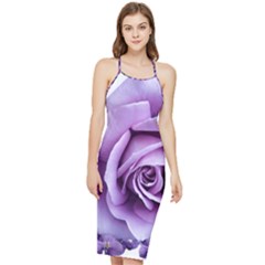 Roses-violets-flowers-arrangement Bodycon Cross Back Summer Dress