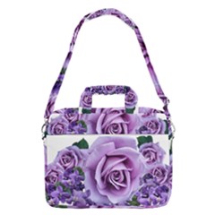 Roses-violets-flowers-arrangement Macbook Pro Shoulder Laptop Bag (large)