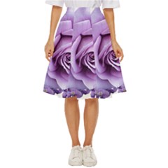 Roses-violets-flowers-arrangement Classic Short Skirt