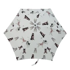 Husky Dogs With Sparkles Mini Folding Umbrellas by SychEva