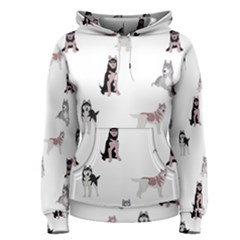 Husky Dogs With Sparkles Women s Pullover Hoodie by SychEva