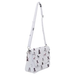 Husky Dogs With Sparkles Shoulder Bag With Back Zipper by SychEva