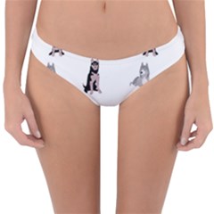 Husky Dogs With Sparkles Reversible Hipster Bikini Bottoms by SychEva