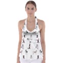 Husky Dogs With Sparkles Babydoll Tankini Top View1