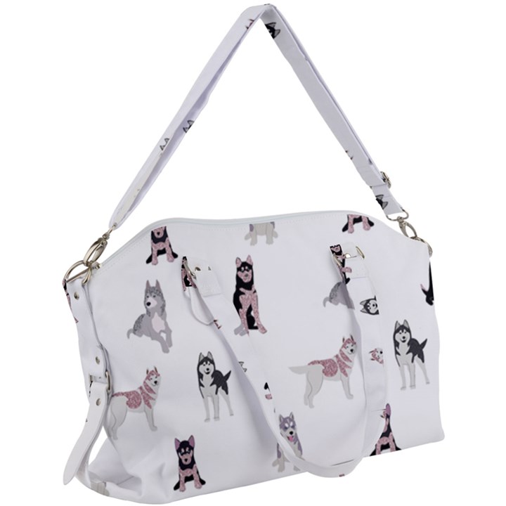 Husky Dogs With Sparkles Canvas Crossbody Bag