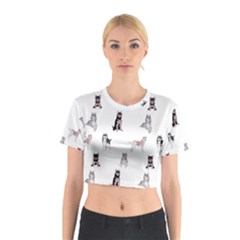 Husky Dogs With Sparkles Cotton Crop Top by SychEva