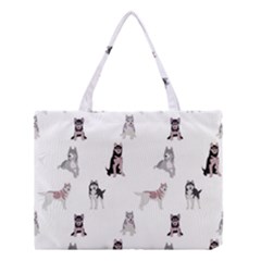 Husky Dogs With Sparkles Medium Tote Bag by SychEva