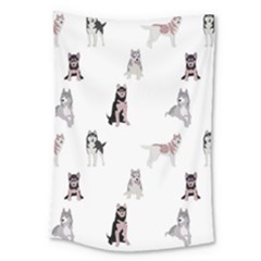 Husky Dogs With Sparkles Large Tapestry by SychEva