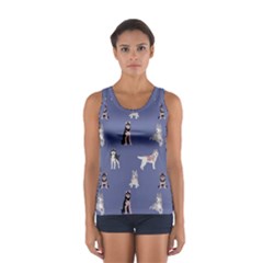 Husky Dogs With Sparkles Sport Tank Top  by SychEva