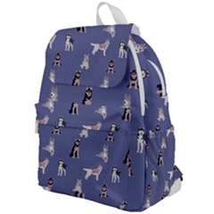 Husky Dogs With Sparkles Top Flap Backpack