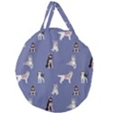 Husky Dogs With Sparkles Giant Round Zipper Tote View2