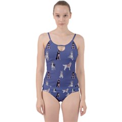 Husky Dogs With Sparkles Cut Out Top Tankini Set by SychEva