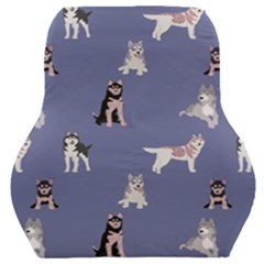 Husky Dogs With Sparkles Car Seat Back Cushion  by SychEva