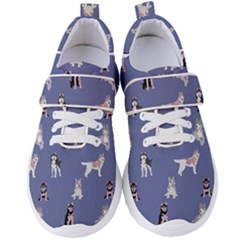 Husky Dogs With Sparkles Women s Velcro Strap Shoes by SychEva