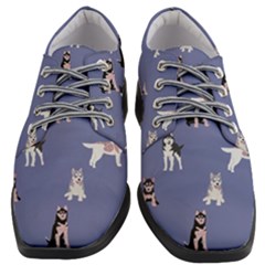 Husky Dogs With Sparkles Women Heeled Oxford Shoes by SychEva