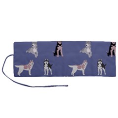 Husky Dogs With Sparkles Roll Up Canvas Pencil Holder (m) by SychEva