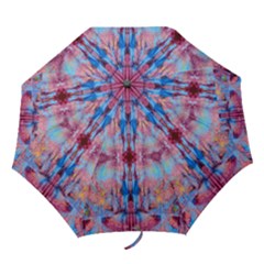 Burgundy Repeats Folding Umbrellas by kaleidomarblingart