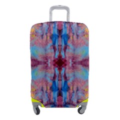 Burgundy Repeats Luggage Cover (small) by kaleidomarblingart