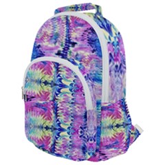 Waves Repeats V Rounded Multi Pocket Backpack by kaleidomarblingart