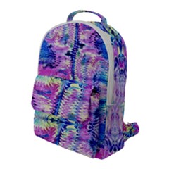 Waves Repeats V Flap Pocket Backpack (large) by kaleidomarblingart