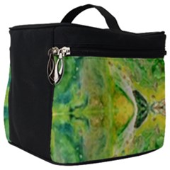 Green Repeats Make Up Travel Bag (big) by kaleidomarblingart