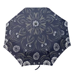 Folk Flowers Print Floral Pattern Ethnic Art Folding Umbrellas by Eskimos