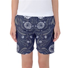 Folk Flowers Print Floral Pattern Ethnic Art Women s Basketball Shorts by Eskimos