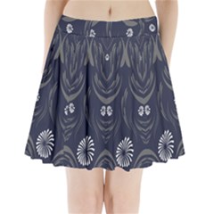 Folk Flowers Print Floral Pattern Ethnic Art Pleated Mini Skirt by Eskimos