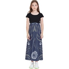 Folk Flowers Print Floral Pattern Ethnic Art Kids  Flared Maxi Skirt by Eskimos