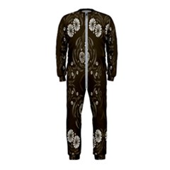 Folk Flowers Print Floral Pattern Ethnic Art Onepiece Jumpsuit (kids) by Eskimos