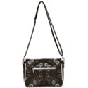 Folk flowers print Floral pattern Ethnic art Shoulder Bag with Back Zipper View3