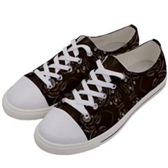 Folk Flowers Print Floral Pattern Ethnic Art Women s Low Top Canvas Sneakers by Eskimos