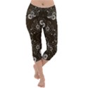 Folk flowers print Floral pattern Ethnic art Lightweight Velour Capri Yoga Leggings View1