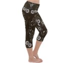 Folk flowers print Floral pattern Ethnic art Lightweight Velour Capri Yoga Leggings View3