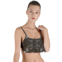 Folk Flowers Print Floral Pattern Ethnic Art Layered Top Bikini Top  by Eskimos