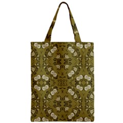 Folk Flowers Print Floral Pattern Ethnic Art Zipper Classic Tote Bag by Eskimos