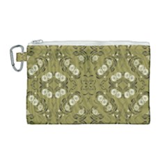 Folk Flowers Print Floral Pattern Ethnic Art Canvas Cosmetic Bag (large) by Eskimos