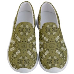 Folk Flowers Print Floral Pattern Ethnic Art Men s Lightweight Slip Ons by Eskimos