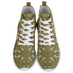 Folk Flowers Print Floral Pattern Ethnic Art Men s Lightweight High Top Sneakers by Eskimos